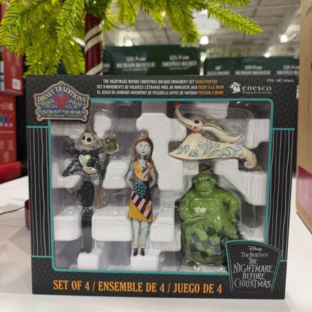 Jim Shore Nightmare Before Christmas Ornament Set of 4 – New